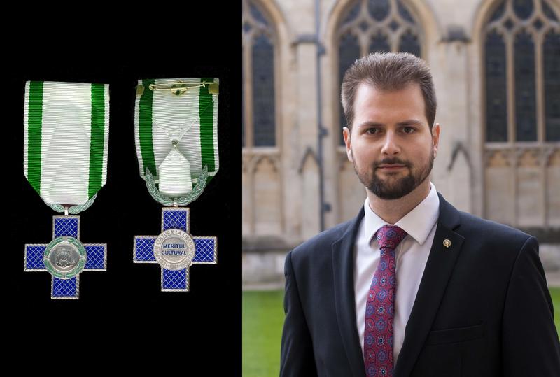 The Order of Merit medals and a portrait photograph of Stefan Dascalu