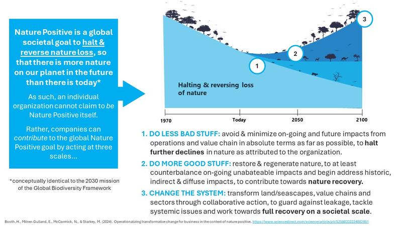 figure showing the concept of halting and reversing loss of nature