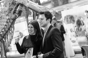 Tamara stands with her apprentice Joe and her award
