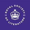 The Royal Society of Literature logo in purple with white writing
