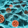 abstract illustration of virus and code